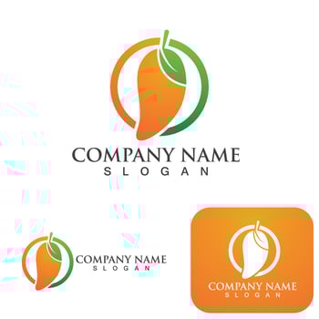 Mango Fruits Fresh Juice Logo vector