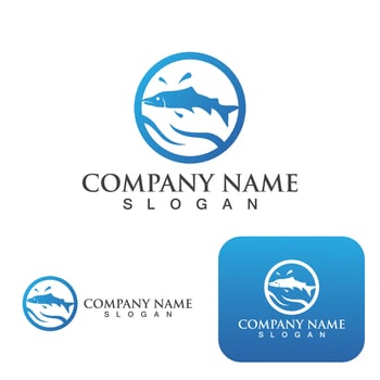 Fish logo template vector
