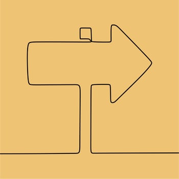 continuous line drawing on board vector