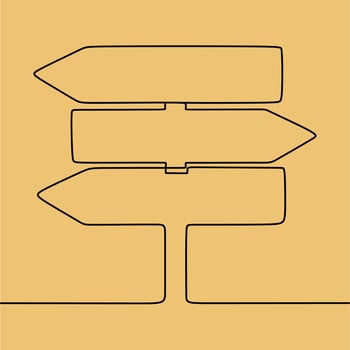 continuous line drawing on board vector