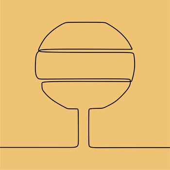 continuous line drawing on board vector