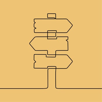 continuous line drawing on board vector