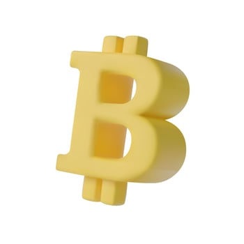 Bitcoin sign 3d realistic vector. A symbol of modern online currency. vector