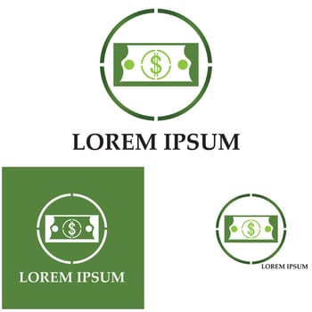 Dollar vector icon background template illustration