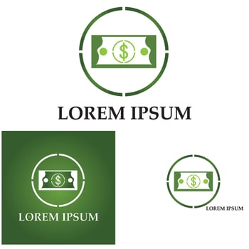 Dollar vector icon background template illustration