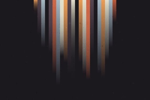 Abstract composition of motion striped vertical lines. Retro decorative background with a noise overlay texture vector