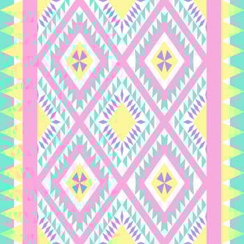 Colorful geometric ethnic pattern seamless design for wallpaper, background, fabric, curtain, carpet, clothing, and wrapping. vector