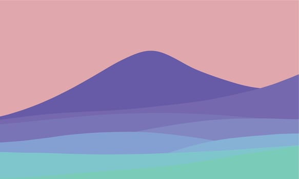 Nature landscape background flat design beautiful view vector