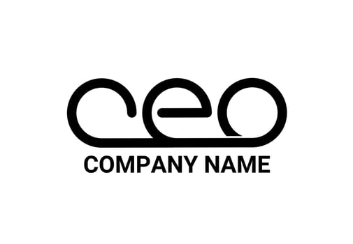 ceo letters logo on white background vector