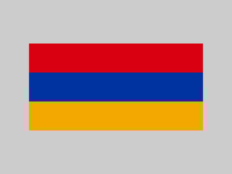 Armenia flag, official colors and proportion. Vector illustration.
