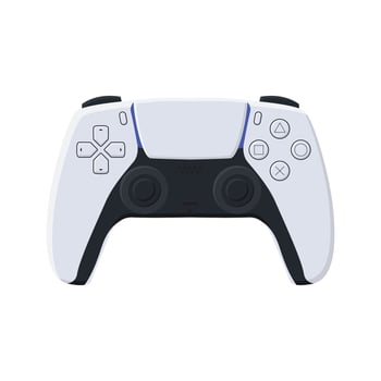 mockup cartoon video gamer joystick device digital gadget controller portable gamepad gaming play vector