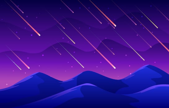 Meteor Shower Background vector