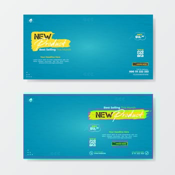 Banner template new product sell vector