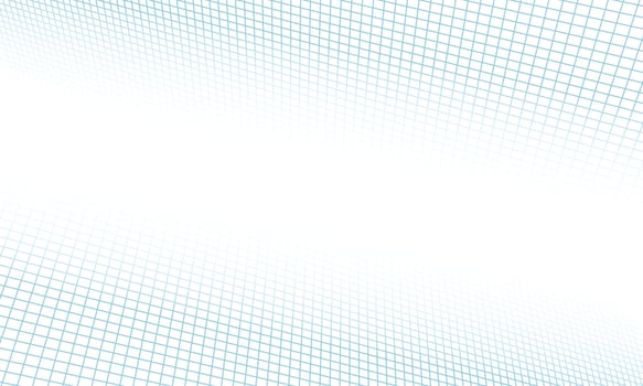 Abstract blue grid lines perspective on white background. vector