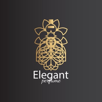 perfume logo, unique and luxurious logo. can be used for luxury themed logos vector