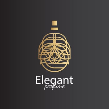 perfume logo, unique and luxurious logo. can be used for luxury themed logos vector