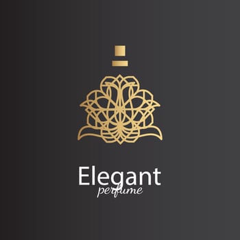 perfume logo, unique and luxurious logo. can be used for luxury themed logos vector