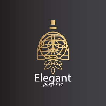 perfume logo, unique and luxurious logo. can be used for luxury themed logos vector