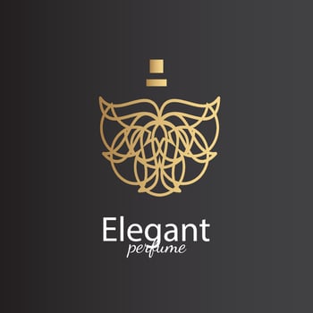 perfume logo, unique and luxurious logo. can be used for luxury themed logos vector