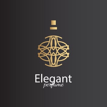 perfume logo, unique and luxurious logo. can be used for luxury themed logos vector