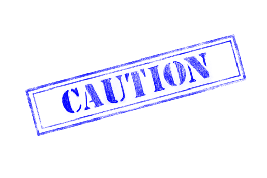 CAUTION  Texturised  rubber stamp over isolated background png