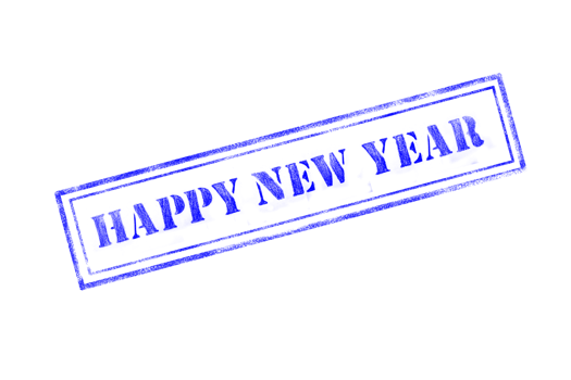 happy new year Texturised  rubber stamp over isolated background png
