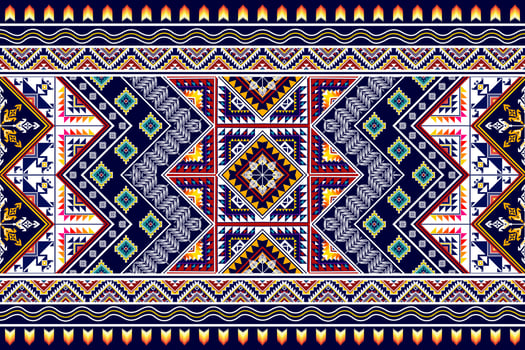 Geometric abstract ethnic pattern design. Aztec fabric carpet mandala ornaments textile decorations wallpaper. Tribal boho native ethnic turkey traditional embroidery vector background