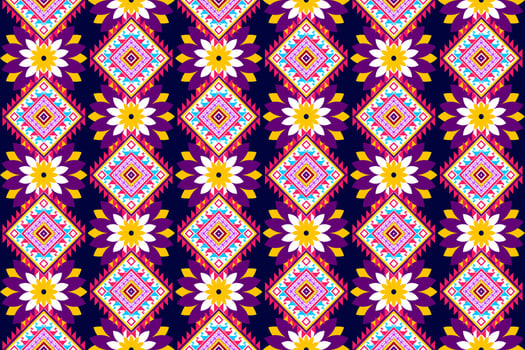 Geometric abstract ethnic pattern design. Aztec fabric carpet mandala ornaments textile decorations wallpaper. Tribal boho native ethnic turkey traditional embroidery vector background