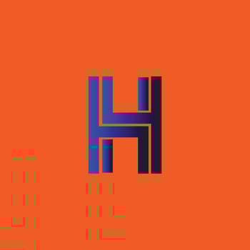 Cool and simple letter H vector logo illustration suitable for brand logos