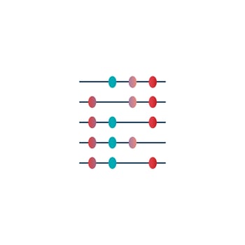 abacus icon vector background