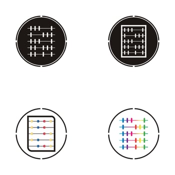 abacus icon vector background