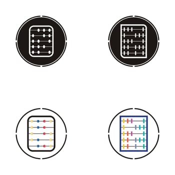 abacus icon vector background