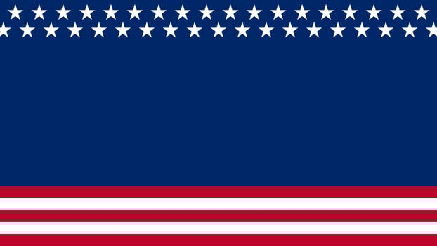 editable american flag background with copy space for poster, banner and social media template vector