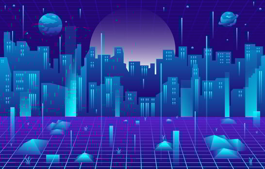 Future Technology and Virtual Universe Background vector