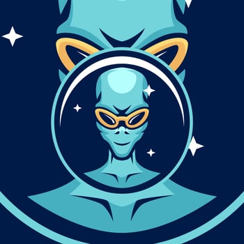 Alien Mascot Logo Templates vector