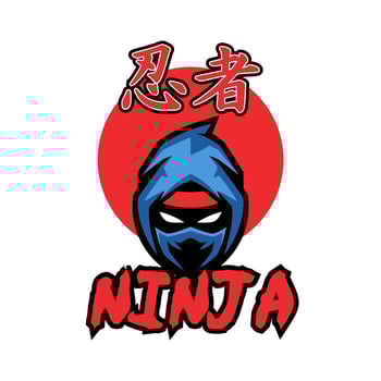 Ninja Mascot Cartoon Logo Templates vector