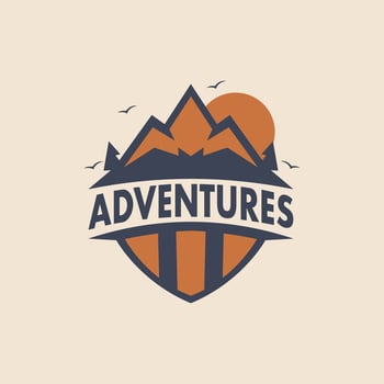 Mountain Shield Logo Design Templates vector