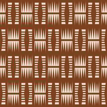 Vintage brown color traditional tribal African southwest mudcloth color seamless pattern background. Use for fabric, textile, interior decoration elements, wrapping. vector
