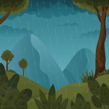 Outdoor Rainfall Concept vector