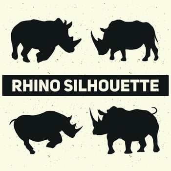 Rhino Vector silhouettes