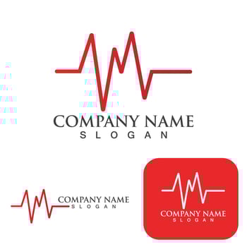 Heartbeat  logo and symbol template design element vector