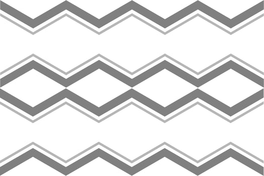 Seamless vector wavy zigzag on white background.