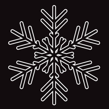 Snowflake icon isolated. Vector illustration for web