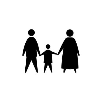 family silhouette avatar vector