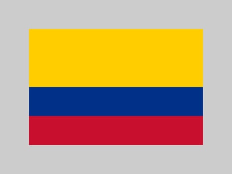 Colombia flag, official colors and proportion. Vector illustration.