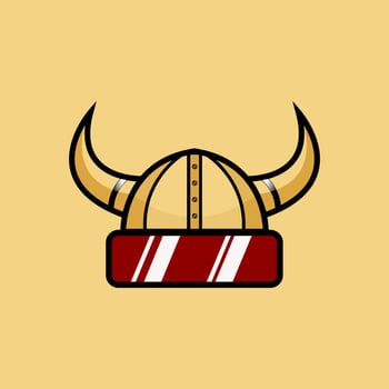 Futuristic vikings' helmet, very suitable for gaming logos, channel logos, logos for game developers vector