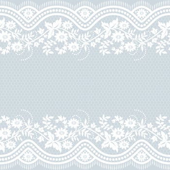 Seamless white floral lace pattern vector