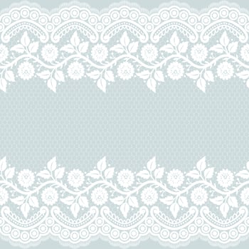 Seamless white floral lace pattern vector