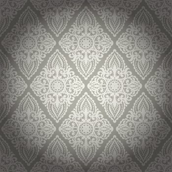 Seamless damask pattern vector