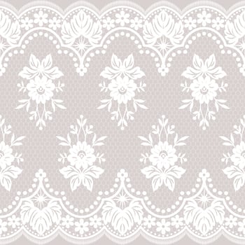Seamless flower lace pattern vector